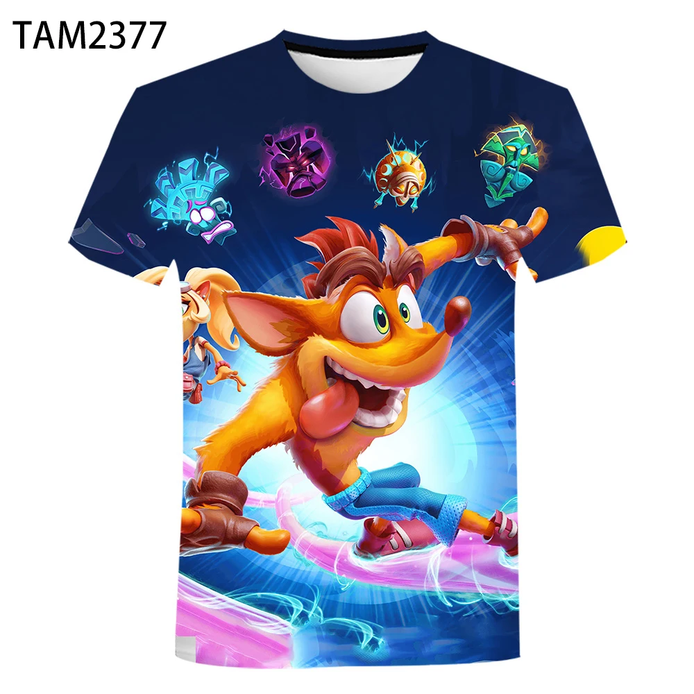 

2021 Hot T-shirt Casual T-shirt Summer Top Crash Bandicoot 3D Men's Short Sleeve High Definition Printing 100-5xl Tees Alien