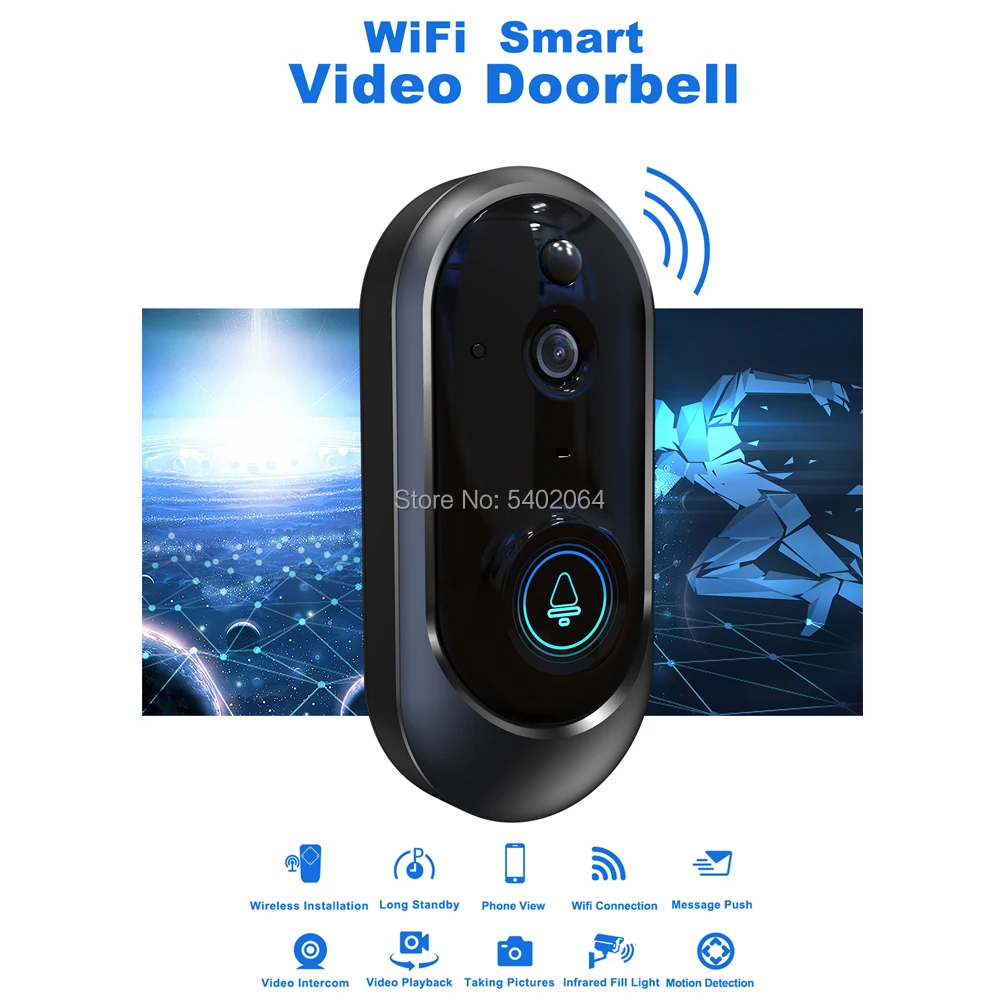 Lastpower M108 Wi-Fi дверной звонок умный дом умный дверной звонок мобильный пульт дистанционного управления видео 1080P беспроводной пульт дистанционного управления