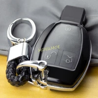 car key chain fob case cover ring for mercedes benz w176 w246 w204 w205 w212 w221 x204 x253 c253 w166 c292 c117 x156 r172 black