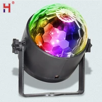 led party light mini dj disco ball sound activated laser projector crystal magic ball for wedding birthday