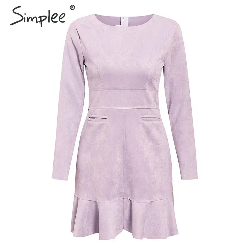 Simplee Элегантное платье с оборками для женщин Вечернее из миди кожи большой размер