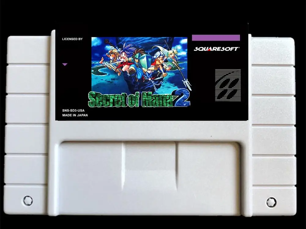 Secret of Mana 2 USA-NTSC Версия 46 контактов Видеоигры карта NTSC для ретро видеоигр Консоль! |
