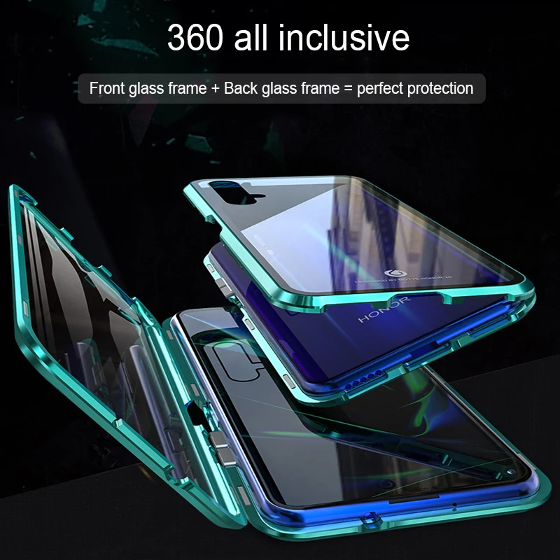 360 Full Cover Huawei Mate 30 Metal Magnetic Adsorption Phone Case Cases Double Glass Coque Mate30 Fundas | Мобильные телефоны и