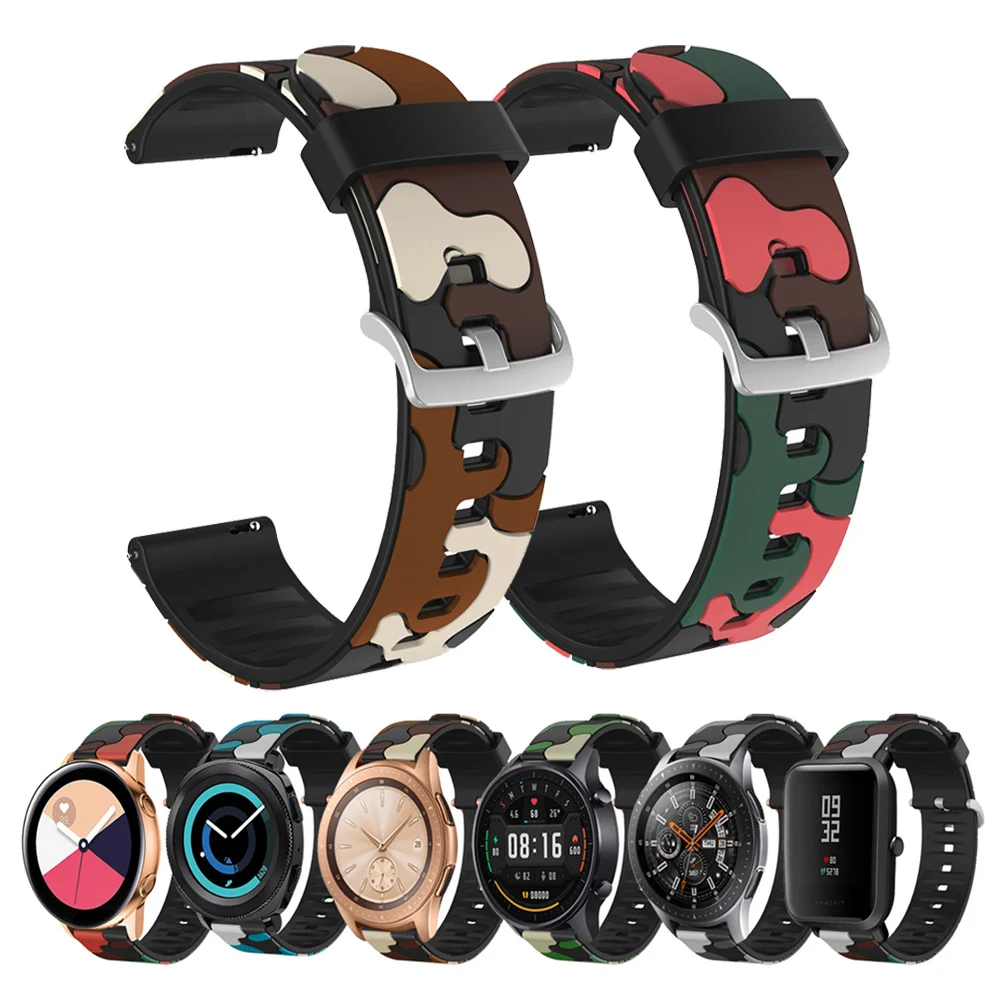 

22mm silicone band for Huawei Watch 3/GT2 Pro/ Samsung Galaxy Watch 46mm/Gear S3 Frontier/Huami Amazfit GTR 47mm correa strap