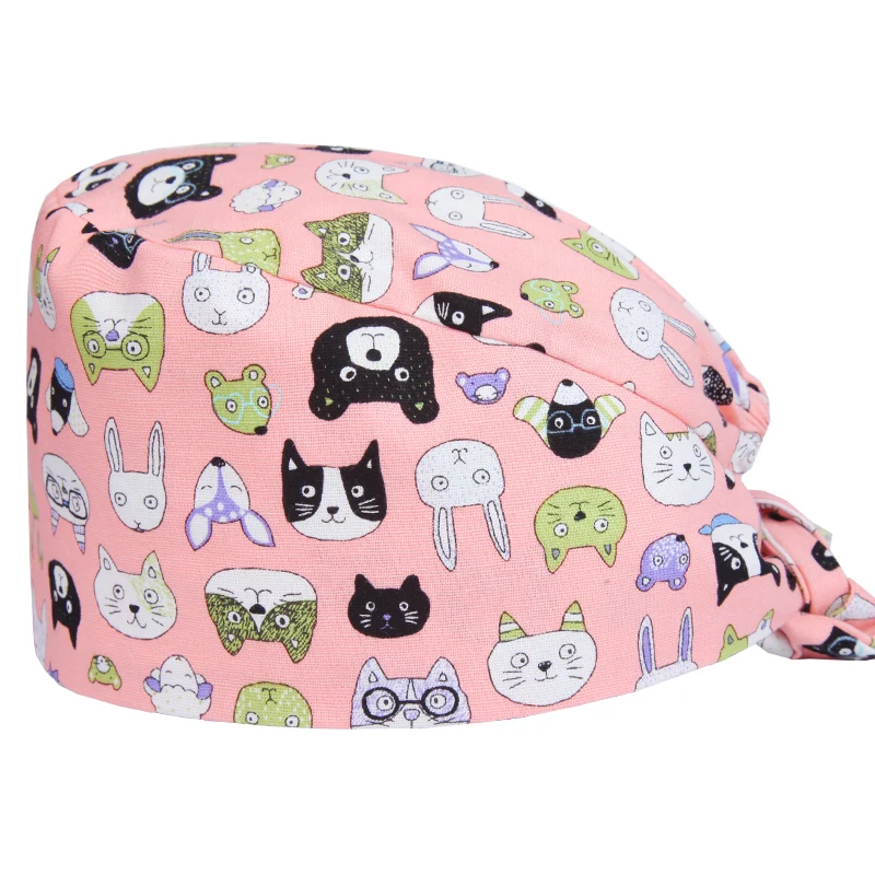 

Животные ветеринарный скраб Кепки s и кормящих мам; Принт в виде Рабочая шляпа Для женщин мужчин 100% хлопок стоматологическая клиника космет...