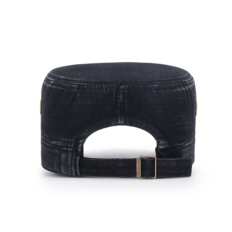 Мужская джинсовая кепка в стиле милитари весенне-летняя дышащая однотонная