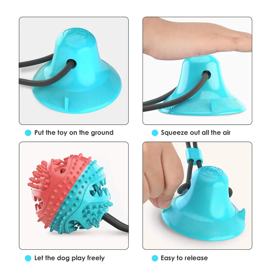 Интерактивная присоска Push TPR мяч игрушки для собаки эластичные веревки чистки
