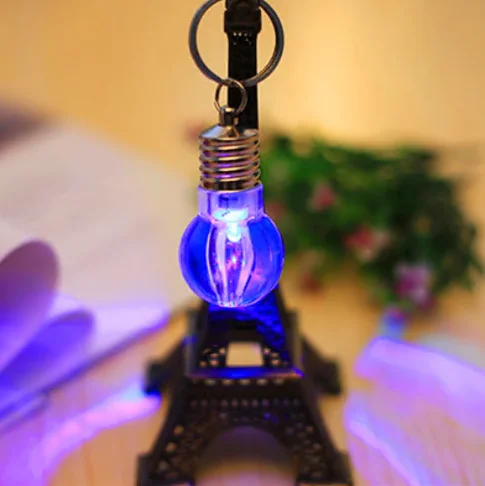Уникальный Красочный меняющийся светодиодный фонарик мини лампа брелок кольцо