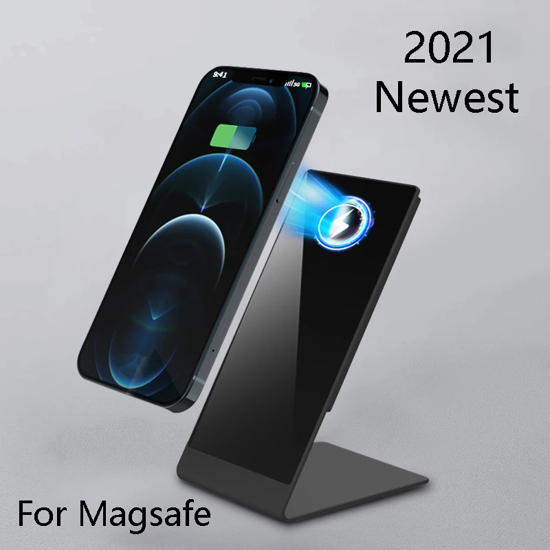 

15W Magnetic Wireless Charger Aluminum Alloy Metal Desktop Phone Holders For iPhone 12 Pro Max 12Mini Magsafe Wireless Charging