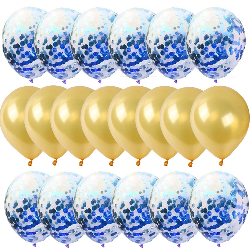 20Pcs Silver Gold Metal Balloons Confetti Ballon Birthday Decor Party Baby Shower Wedding Anniversary globals Helium Balloon
