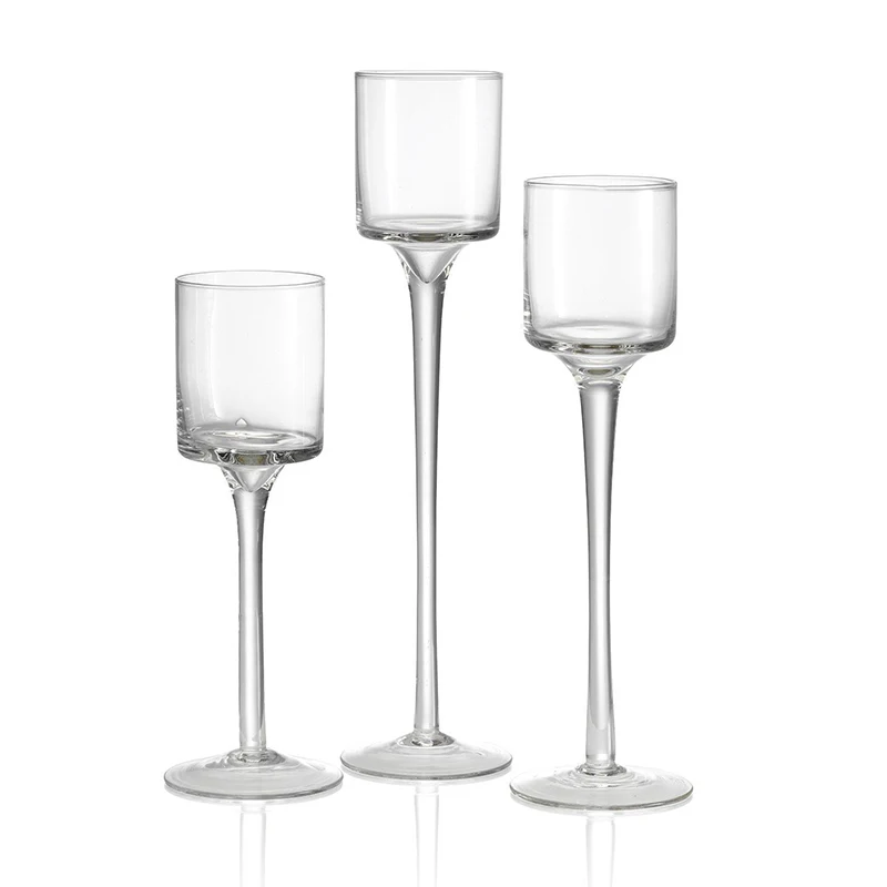 

Large House Cups Candle Holders Glass Modern Minimalist Large Windproof Nordic Wedding Romantic Candelero Home Decor BY50CH