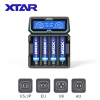 xtar quick battery charger x4 5v 2 1a input lcd display charger charging ni mh li ion batteries