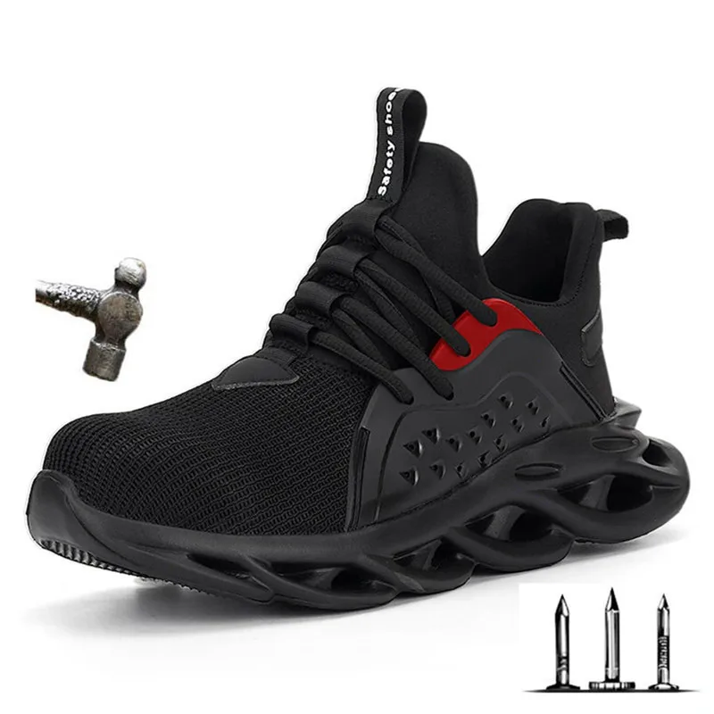 Кроссовки мужские/женские со стальным носком безопасная обувь для работы легкие