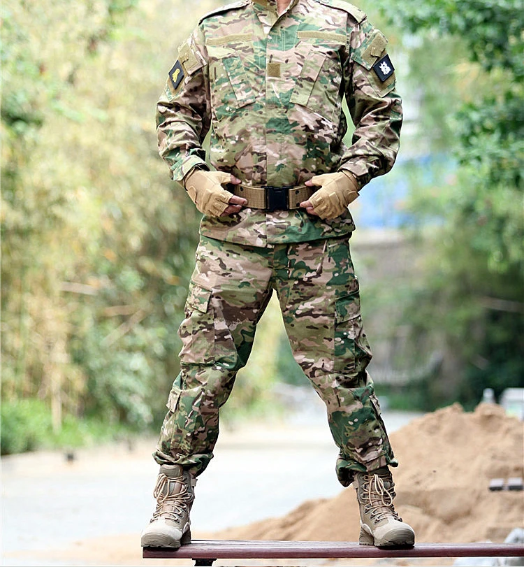 

Men Military Airsoft Uniform Army Paintball Suit Tactical Jacket Camping Combat Pants Hunting Security Costumes Coat Pants Set