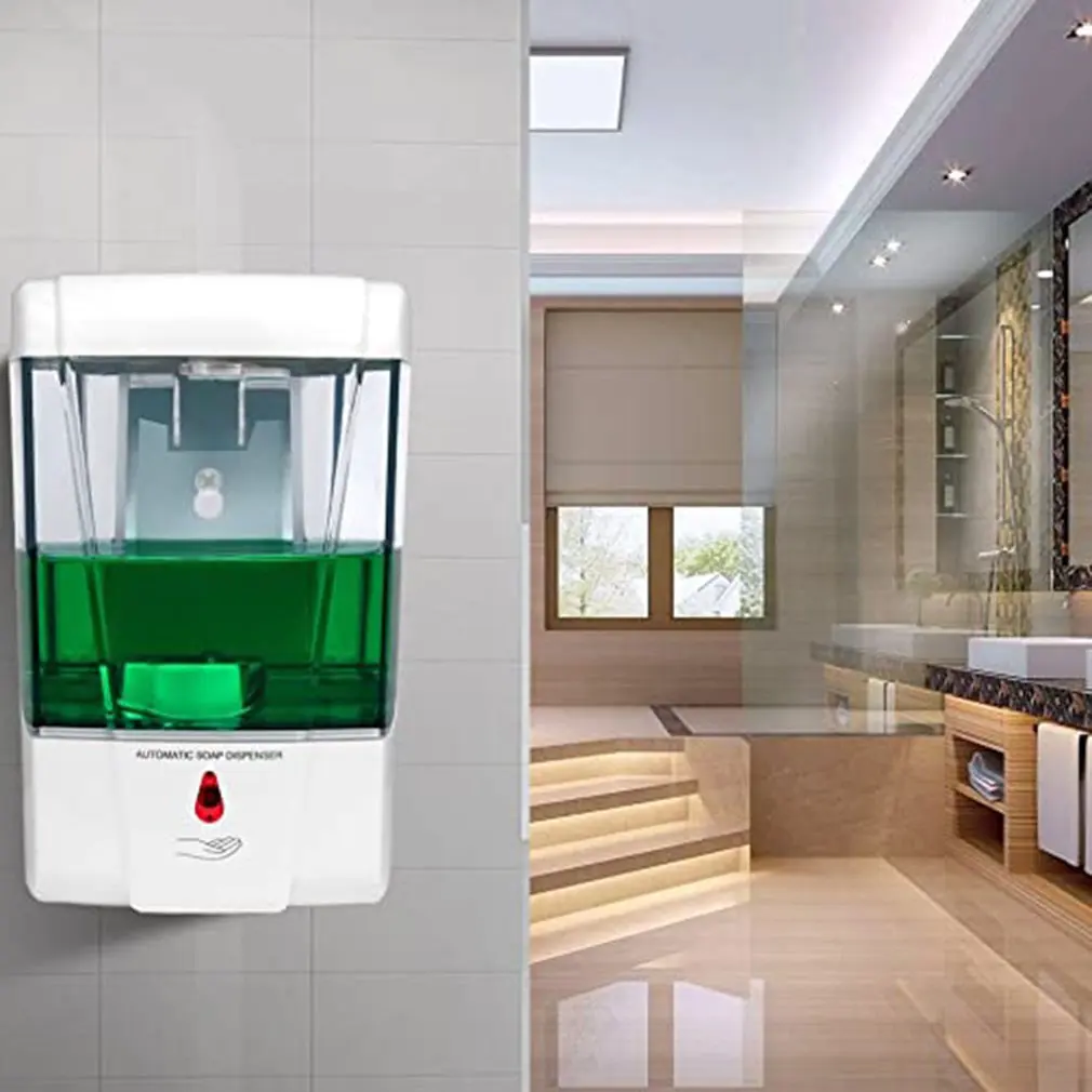 

700ml Automatic Soap Dispenser Wall Mounted Infrared Motion Sensor Non-Contact Hand Washer Kitchen Bathroom Soap Lotion Pump
