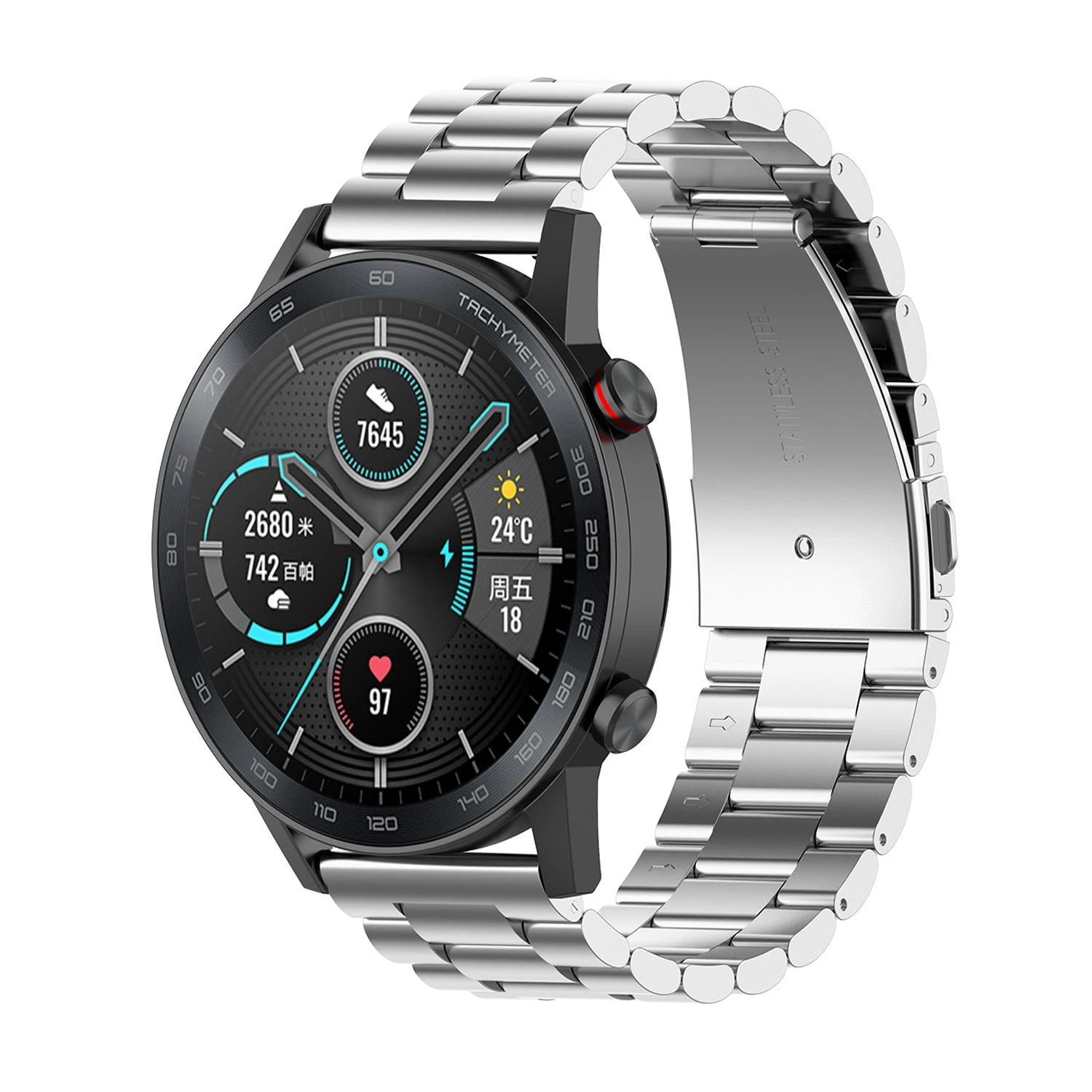 Металлический ремешок для honor magic watch 2 46 мм браслет из нержавеющей стали Huawei Honor Magic