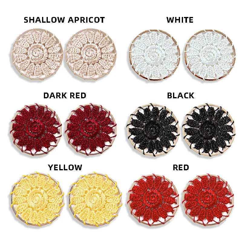 6 шт./лот серьги в сеточку с цветами фурнитура для рукоделия изготовления