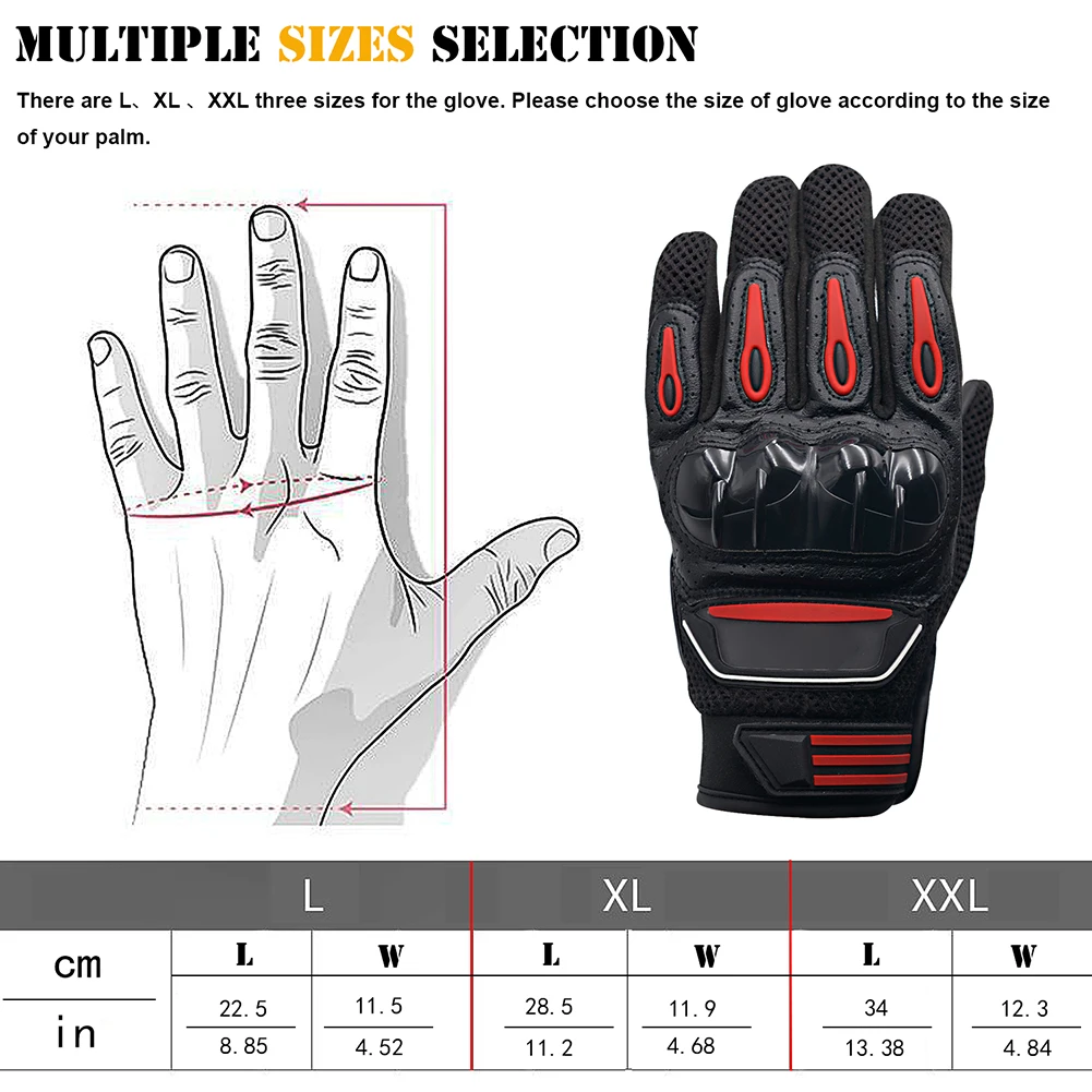 

Leather Motorcycle Gloves Waterproof Windproof Winter Guantes Moto Gloves Touch Screen Motorbike Riding Gloves Motocross Gloves
