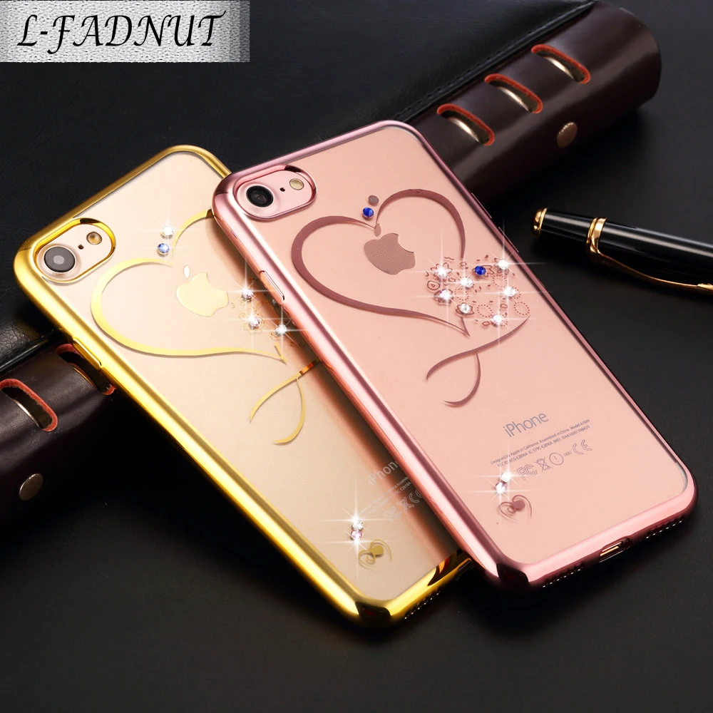 L-FADNUT чехол для iPhone 6, 6 S, 7, 8 Plus, X, Xr, Xs, Max, чехол s, милое сердце, Силиконовый противоударный мягкий ТПУ бампер, чехол для iPhone 5 5S se