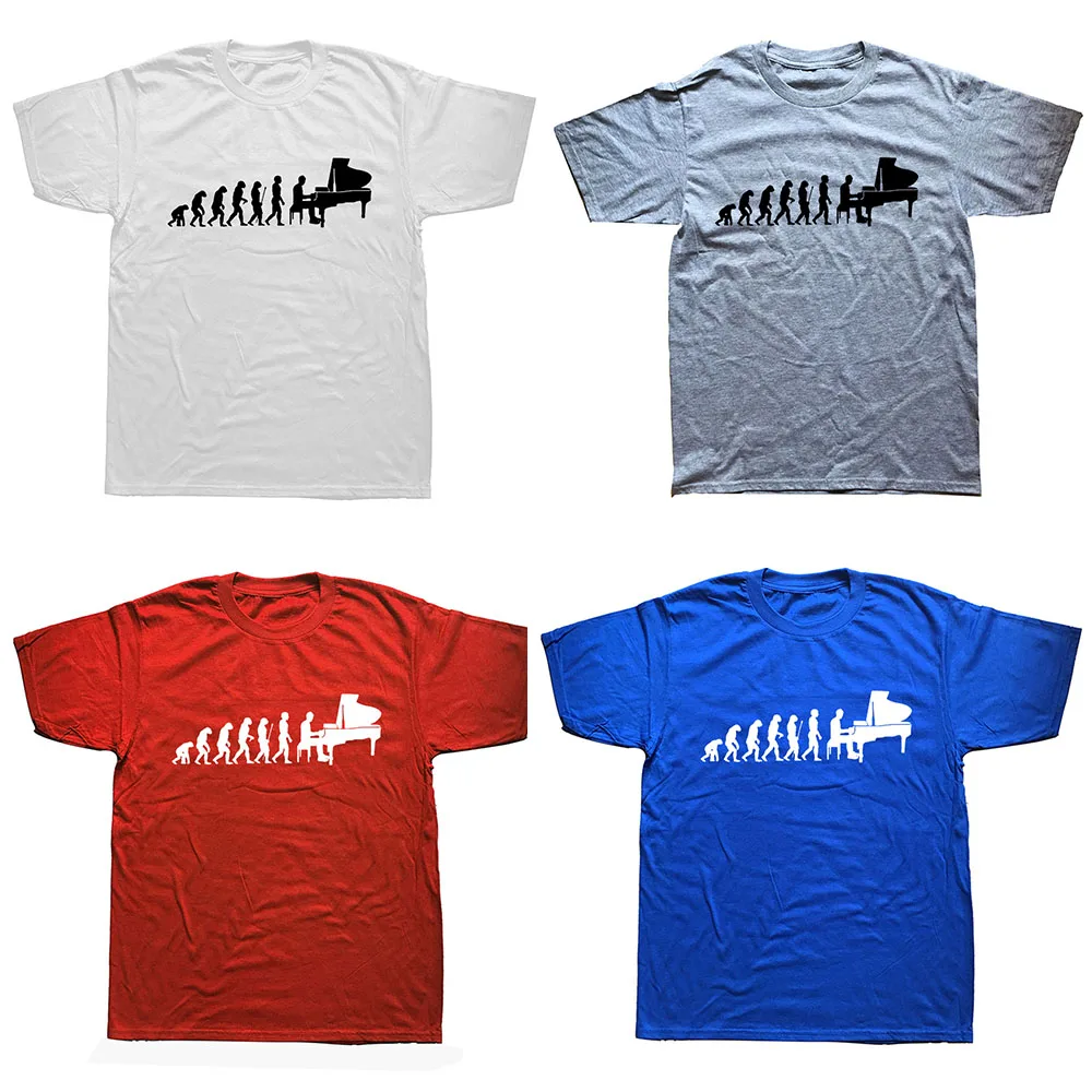 Футболка мужская с изображением пианино эволюция короткий рукав фото День