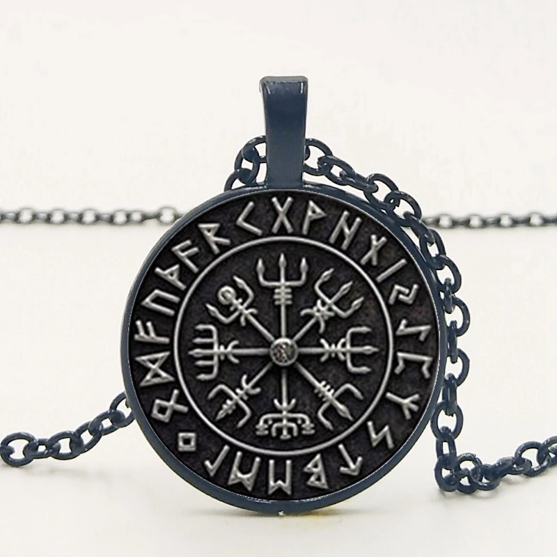 2019/Новинка подвеска Vegvisir Viking Compass Ювелирное Украшение стеклянный кабошон