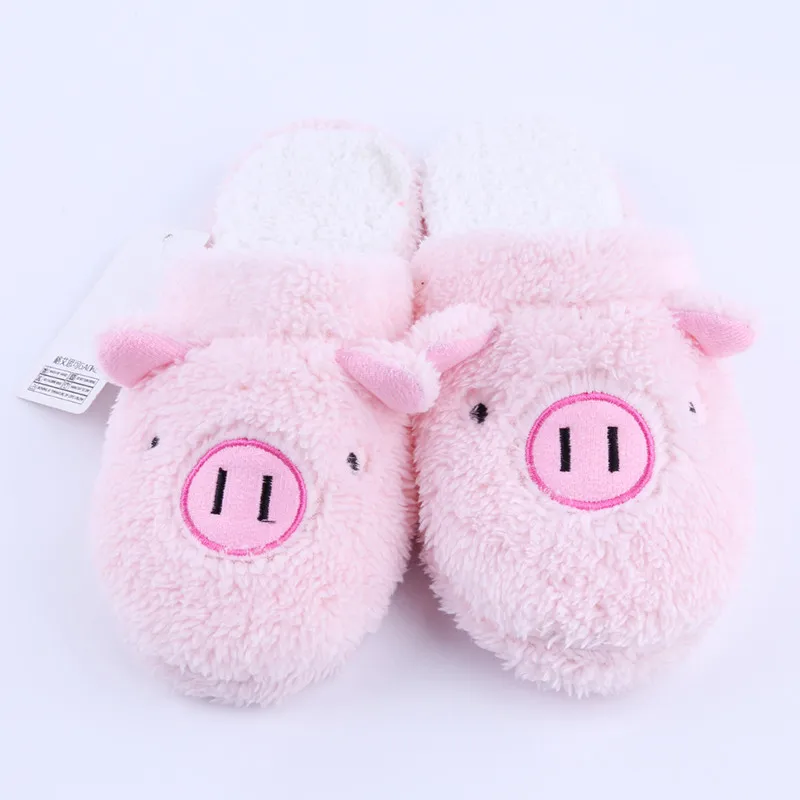 Pink Г. Зимние женские тапочки домашняя обувь для женщин Chinelos Pantufas Adulto Модный милый медведь свинья домашние тапочки с мехом - Цвет: Pink