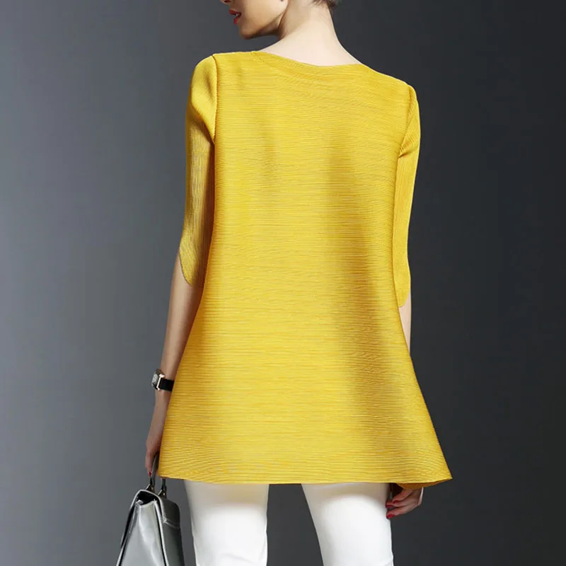 Новинка 2020 летняя женская футболка модная с круглым вырезом и рукавом до локтя