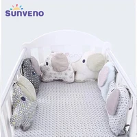 6pcsset elephant shape baby bed bumper carton pillow cushion bumper for infant bebe crib protector cot bumper baby bedding set