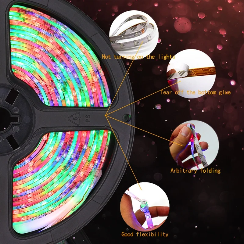 

HOT 32.8FT 10M RGB LED Strip Light 3528 SMD 44 Key Remote 12V DC Power Full Kit Tape US Plug