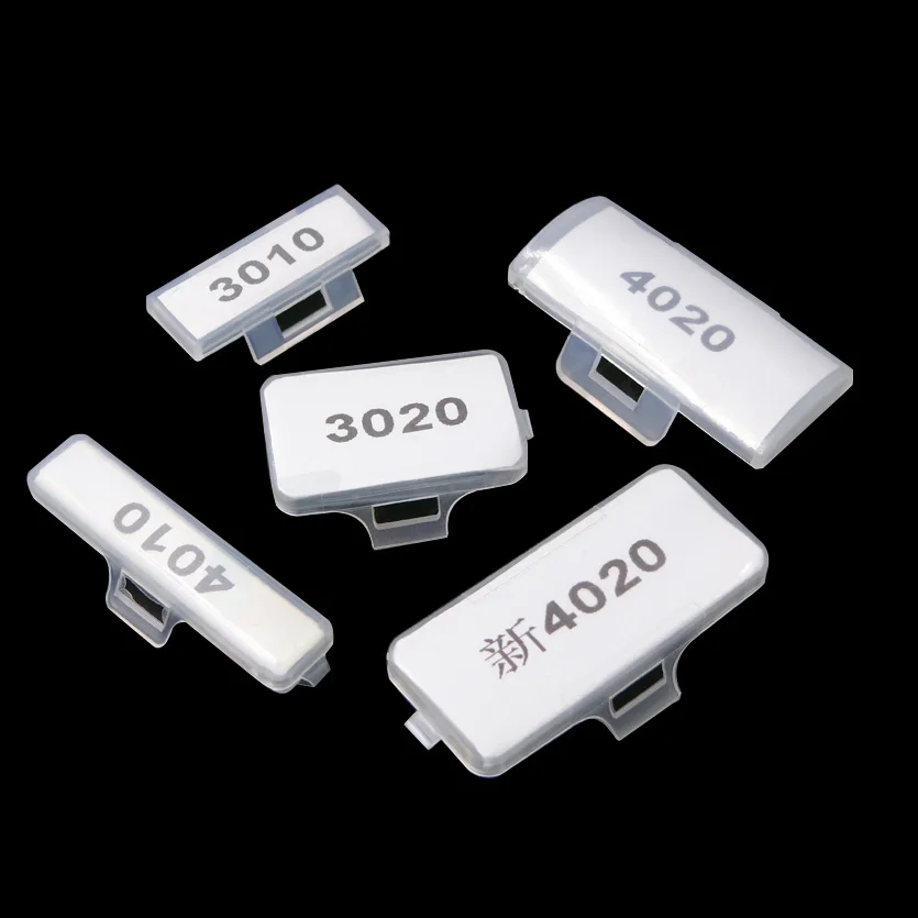 

500pcs 200pcs 50pcs 10x31mm 20x31mm 10x43mm 19.1x41mm Transparent Plastic Cable Name Ticket Label Sign Tag Holder Case