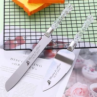 2pcs personalise stainless steel cake shovel set customized bread pizza knife spatula wedding party gift baking tool