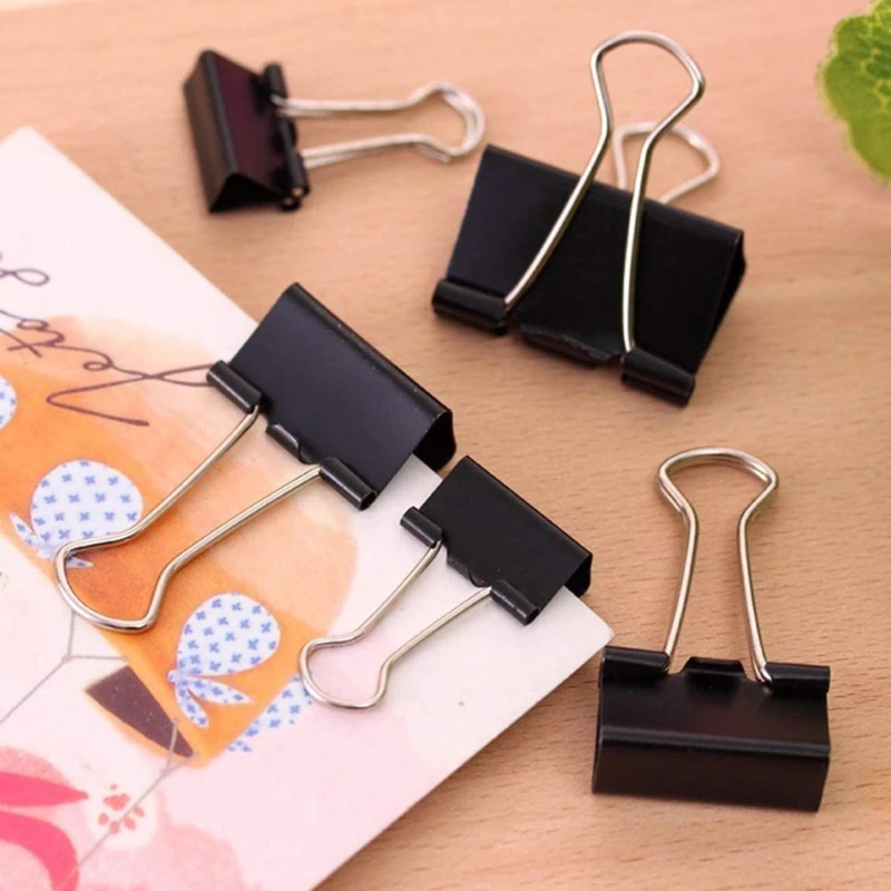 

Зажимы для бумаг, 12/шт./упак. дюймов, черные, металлические