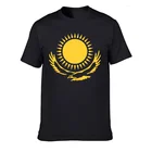 Казахстан футболка kaz футболка с государственным флагом kz, русская, Казахская страна, колледж, печатный логотип, топы, футболки, Мужская винтажная хлопковая футболка