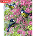 HUACAN картина по номерам вышивка с цветами и птицами ручная роспись искусство подарок Сделай Сам картины Кристальное Раскраска по номерам животных комплекты, украшение для дома