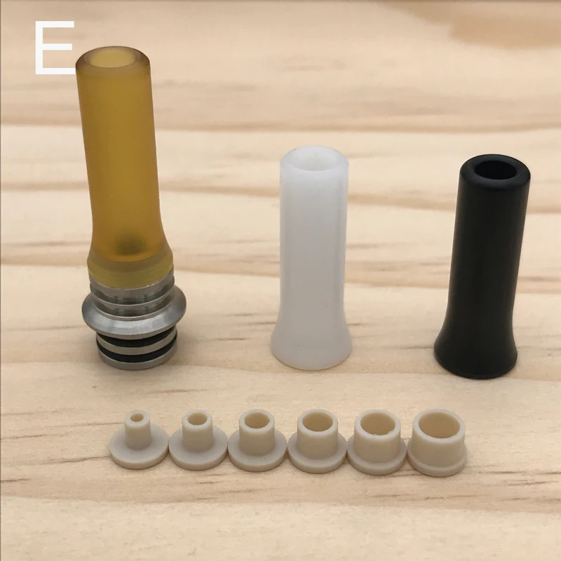 

High end ks 510 MTL drip tip set With 6 AFCs PEI POM Yellow Black White Vape Tips For 510 RDA RTA Vape Tank Ecig Accoessories