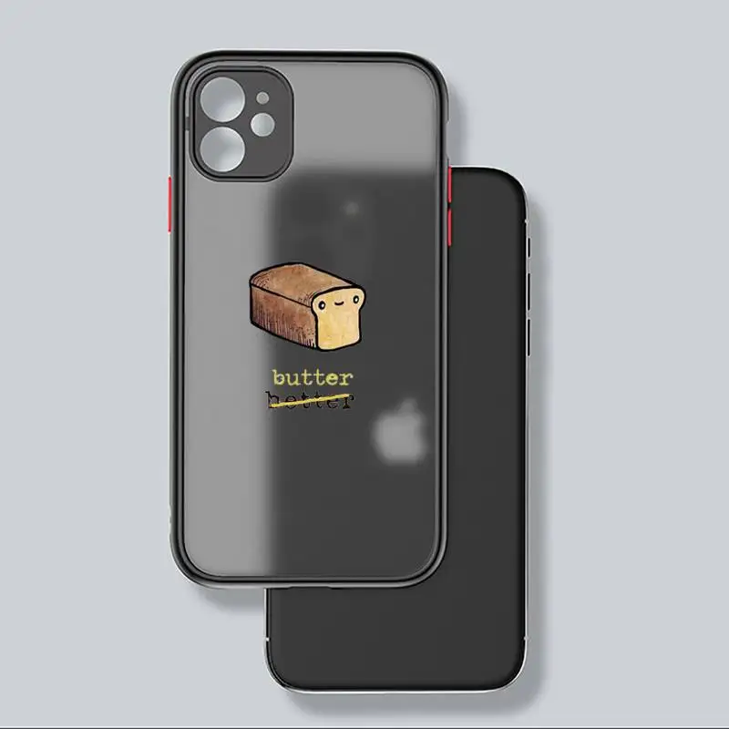 

Cute Milk Biscuits BFF Couple Phone Case matte transparent For iphone 7 8 11 12 plus mini x xs xr pro max cover