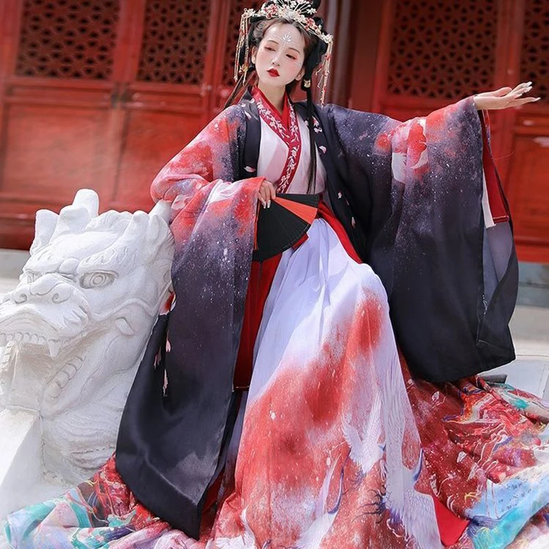Костюм в китайском стиле на Хэллоуин красные бриллианты платья для женщин одежда