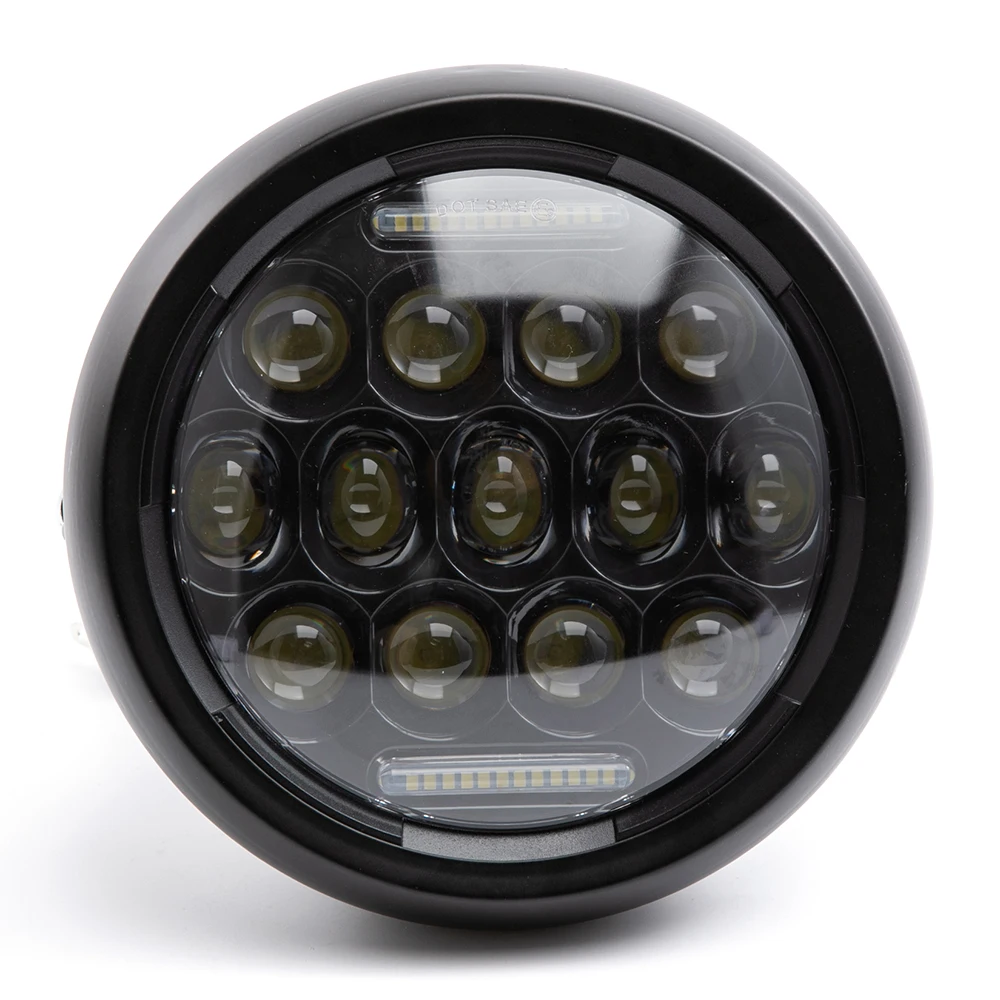 New Hot Motorcycle LED Headlight High Low Beam DRL Daytime Running Light 12V For Honda Kawasaki Yamaha Victory Cafer Racer |