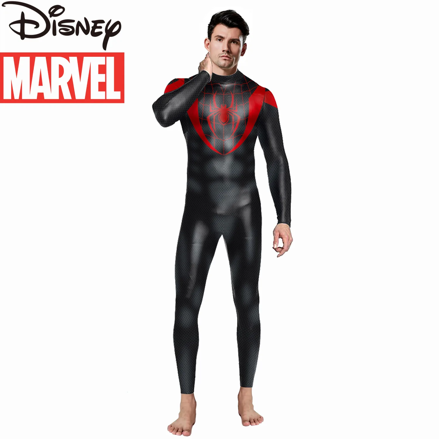 

Marvel Avengers Spider-Man Role Suit Stage Suit Printing Male Long-sleeved Tights Suit Halloween Cosplay Costume Male