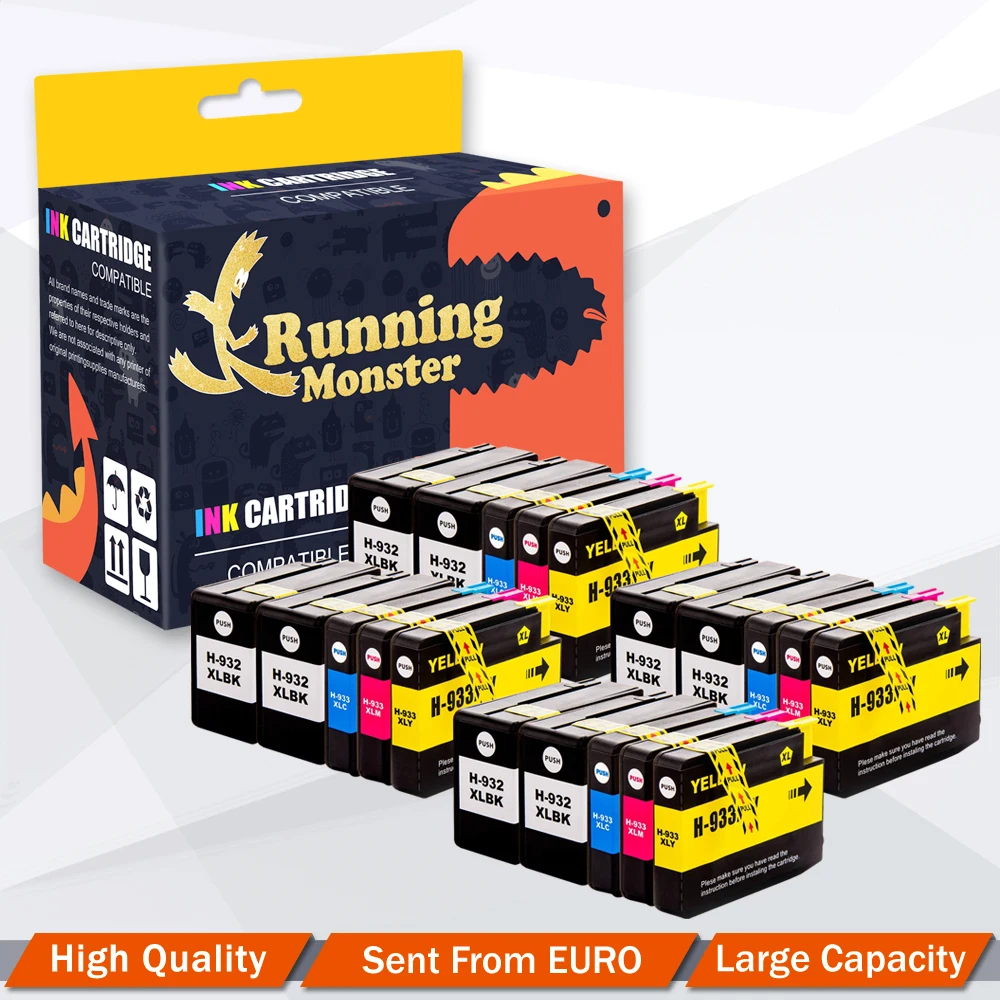 20 штук 932XL 933 932 933XL совместимый чернильный картридж для HP Officejet 6100 ePrinter 6600 6700