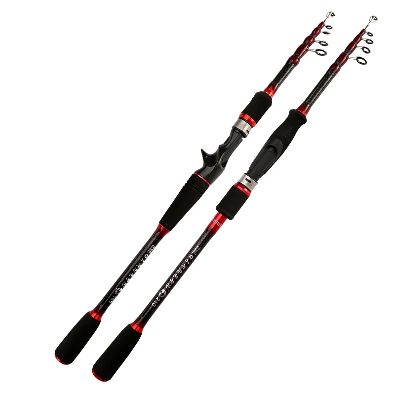 Телескопическая удочка из углеродного волокна 1 8-2 7 м портативная вращающаяся