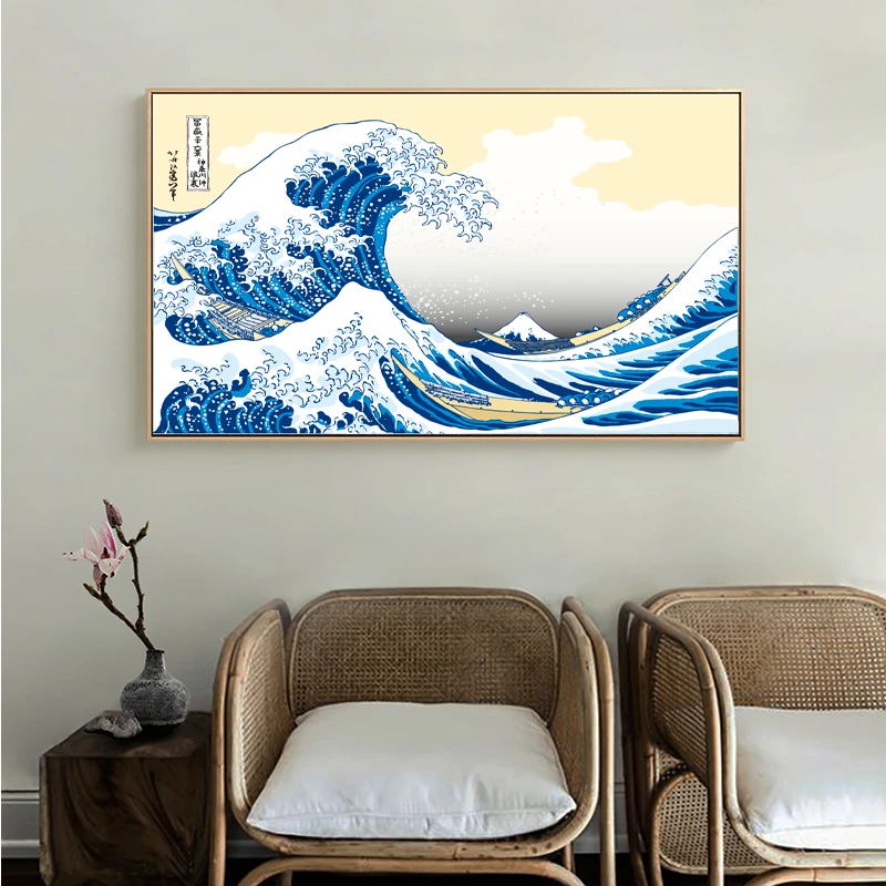 Картина на холсте Великая волна постеры и принты канагава японский известный
