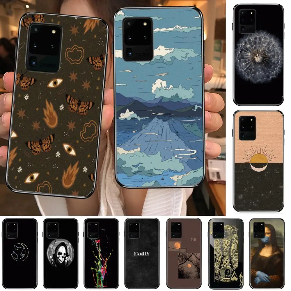 

Boutique Excellent Phone cover hull For SamSung Galaxy S 6 7 8 9 10 20 21 Plus Edge E note 5G Lite Ultra black soft bumper