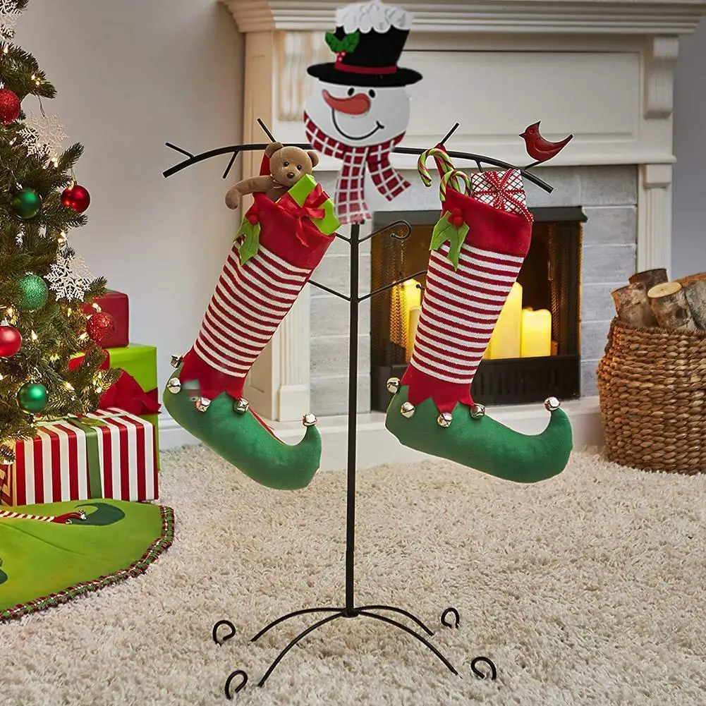 

Рождественская вешалка для носков, металлическая вешалка в форме ветки дерева, бытовая Выдвижная невидимая сушилка, фоторамка D M4F9