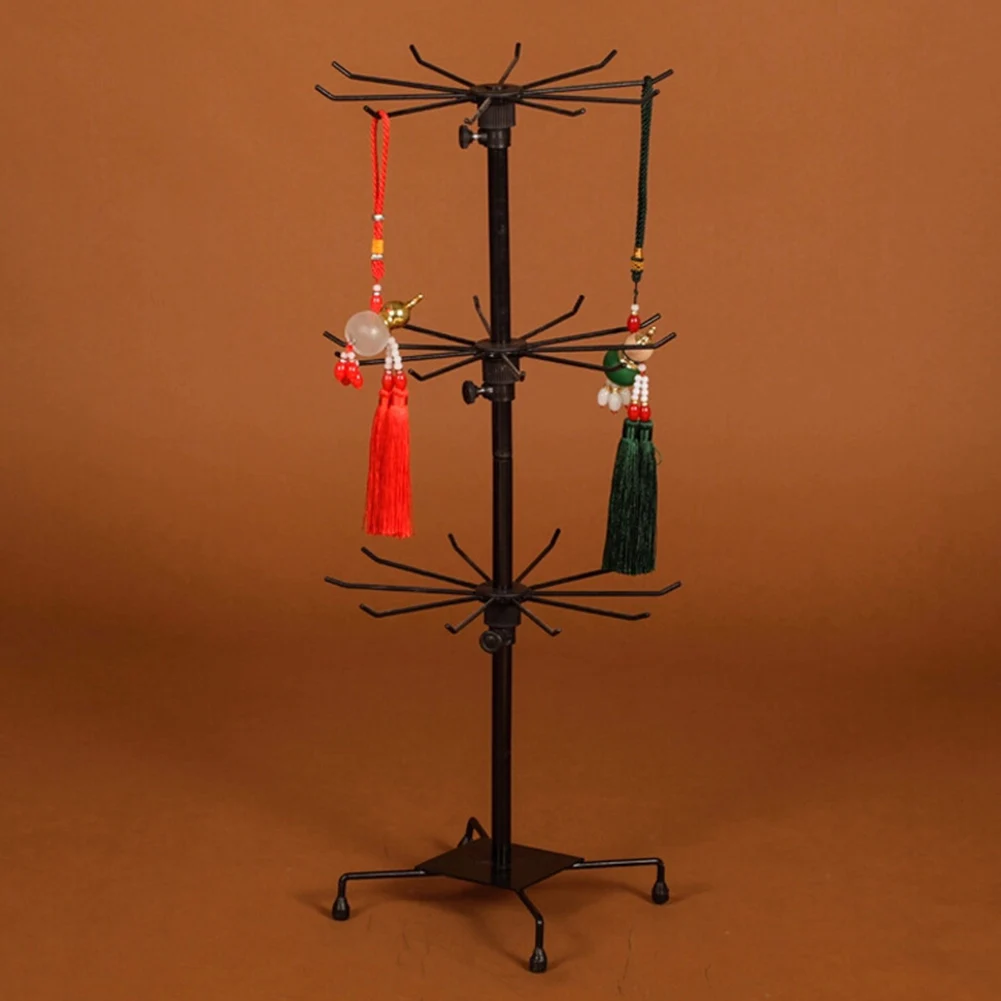 

Display Stand 3 Tiers Counter Rack Metal Jewelry Earring Necklace Ring Show Holder Display Rack 70 x 30cm Jewelry Display Stand