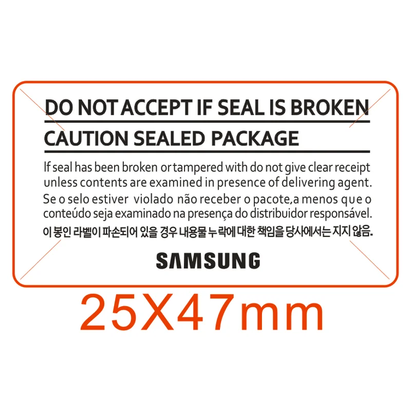 

100 шт./лот, этикетка-наклейка для SIM-карты SAMSUNG Galaxy S20, S20plus, S20ultra, упаковочная коробка для телефона, уплотнительная лента