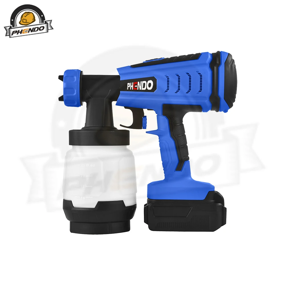 Электрический портативный пистолет распылитель PHENDO 18 В постоянного тока 800 мл HVLP