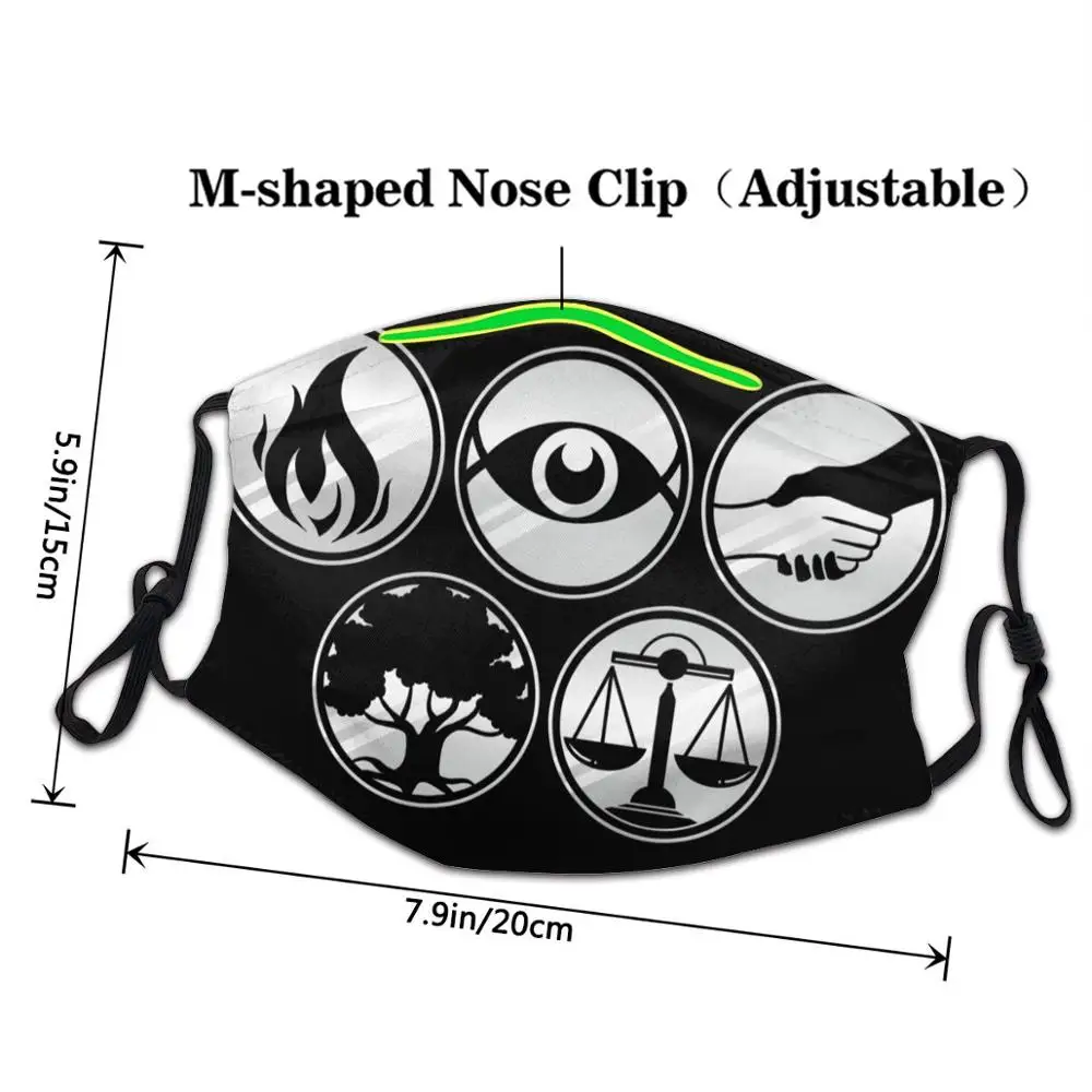 Divergent Factions Universe DIY mascarilla многоразовая моющаяся маска для лица взрослых