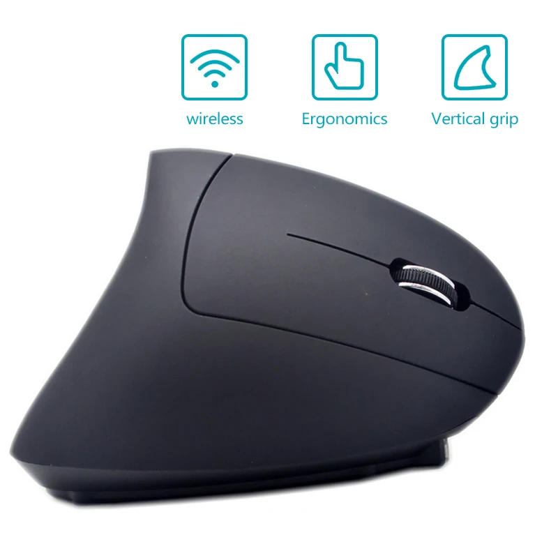 Беспроводная оптическая мышь эргономичная Вертикальная игровая 2 4G 800/1200/1600DPI с