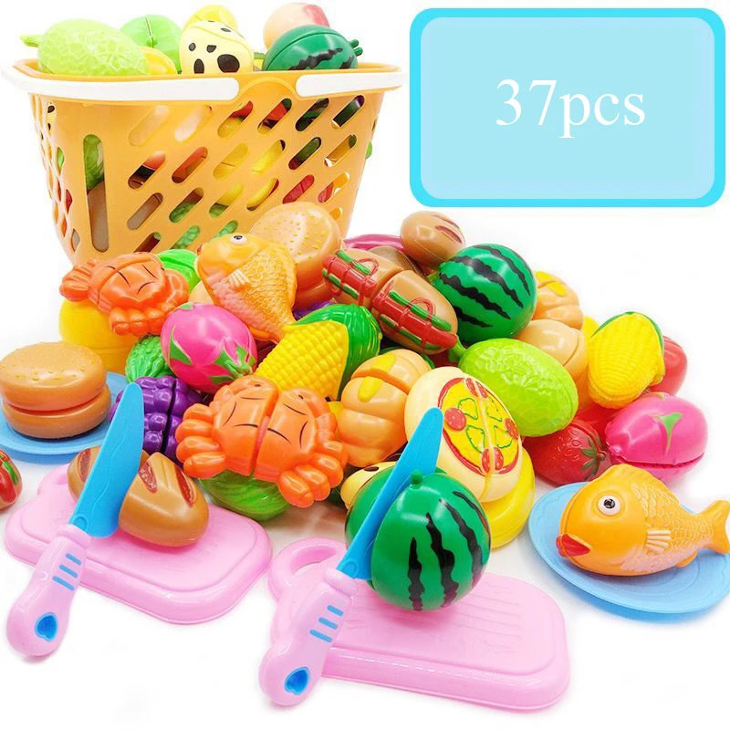 Кухонные Игрушки для девочек ролевые игры пластиковая игрушка еды фрукты овощи
